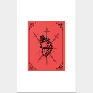 3 of swords tarot card Posters and Art